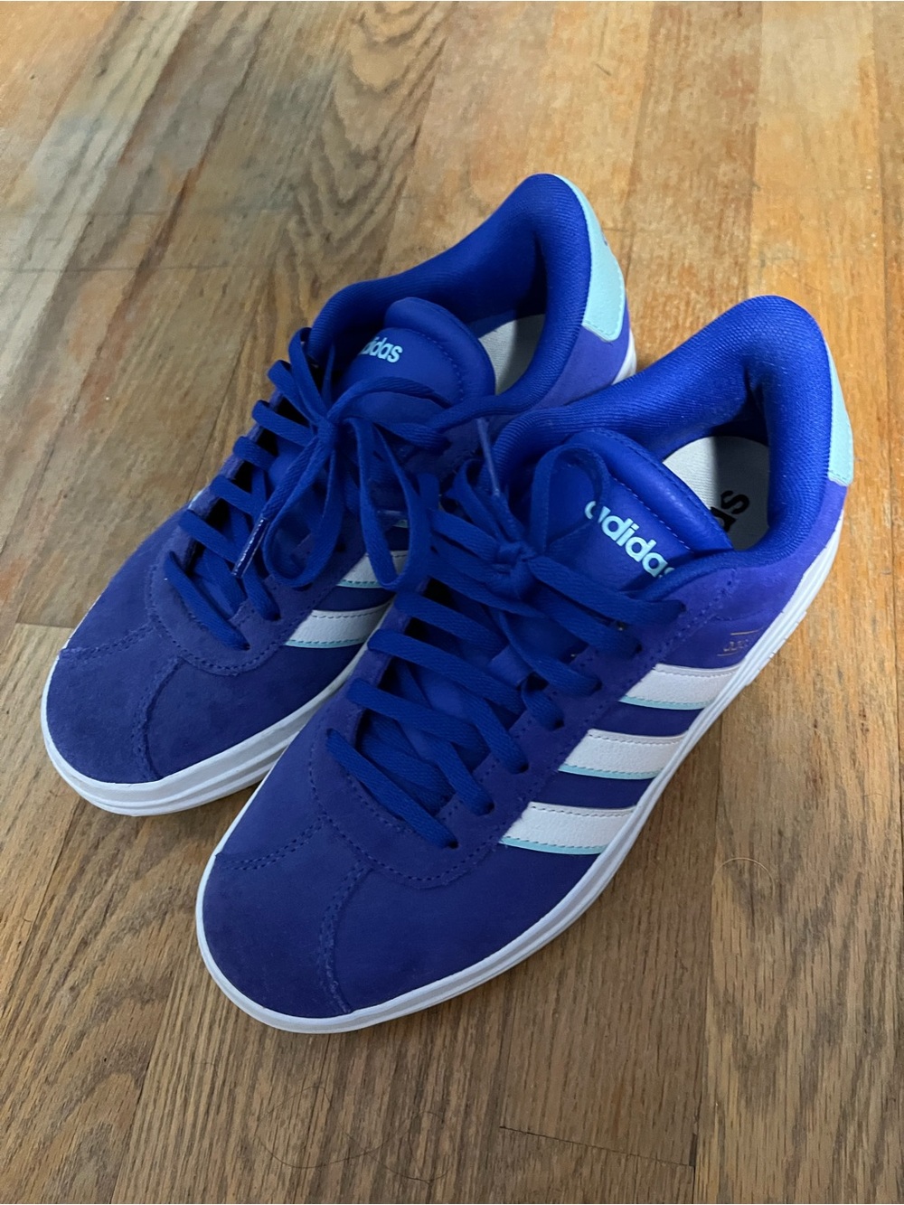 adidas Blue Athletic Sneaker with Yellow Accent